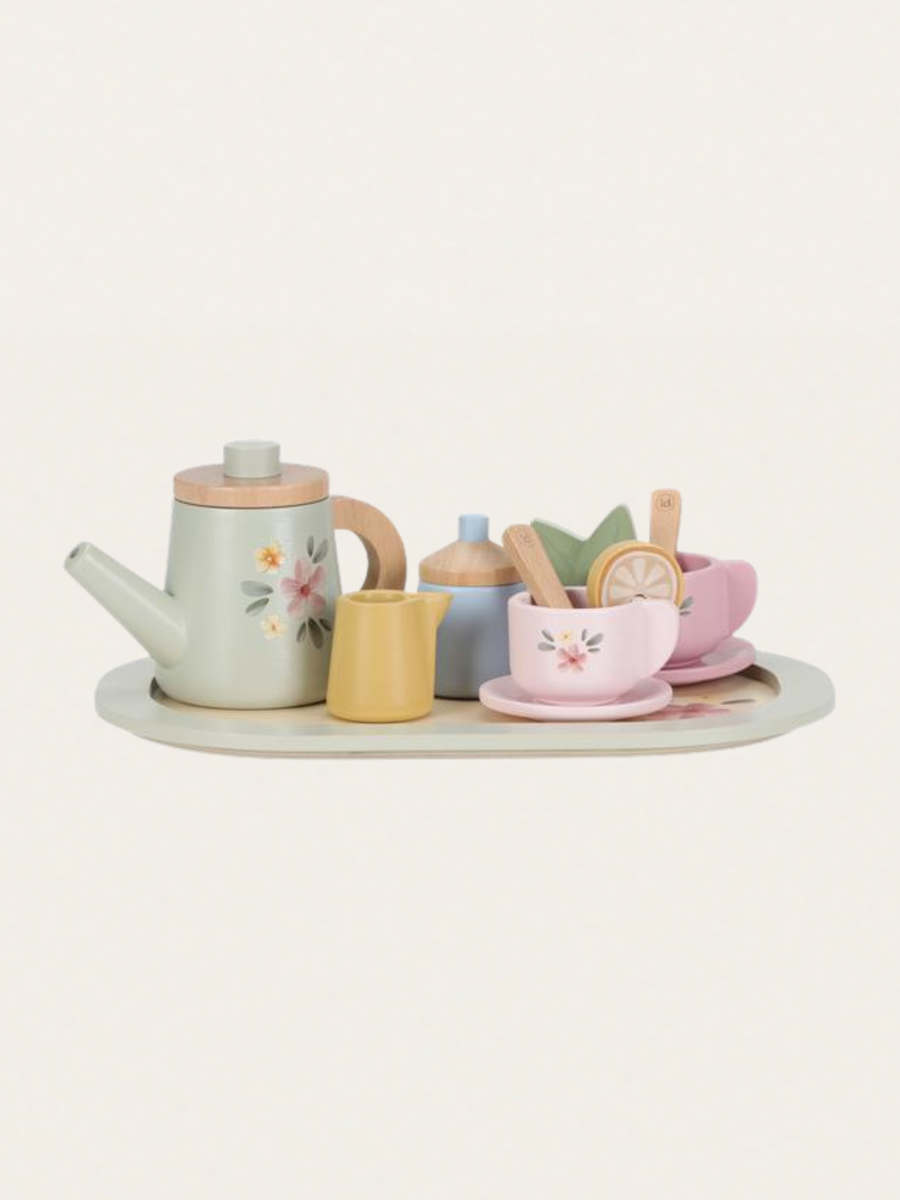 Drewniany zestaw do herbaty