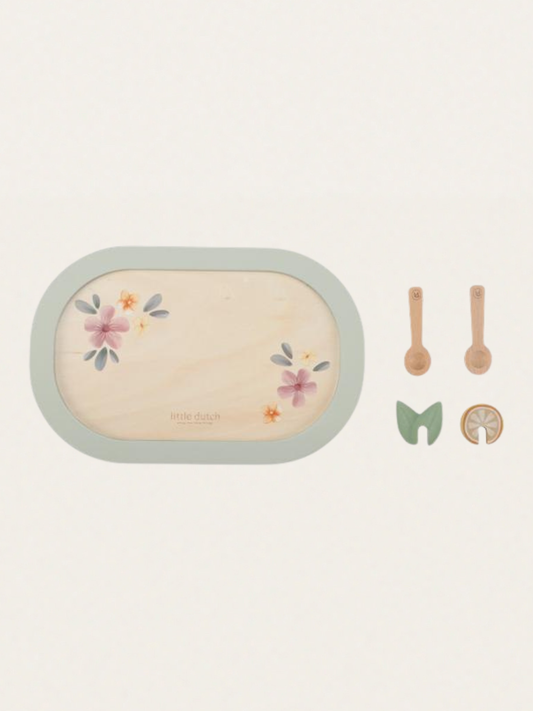 Drewniany zestaw do herbaty