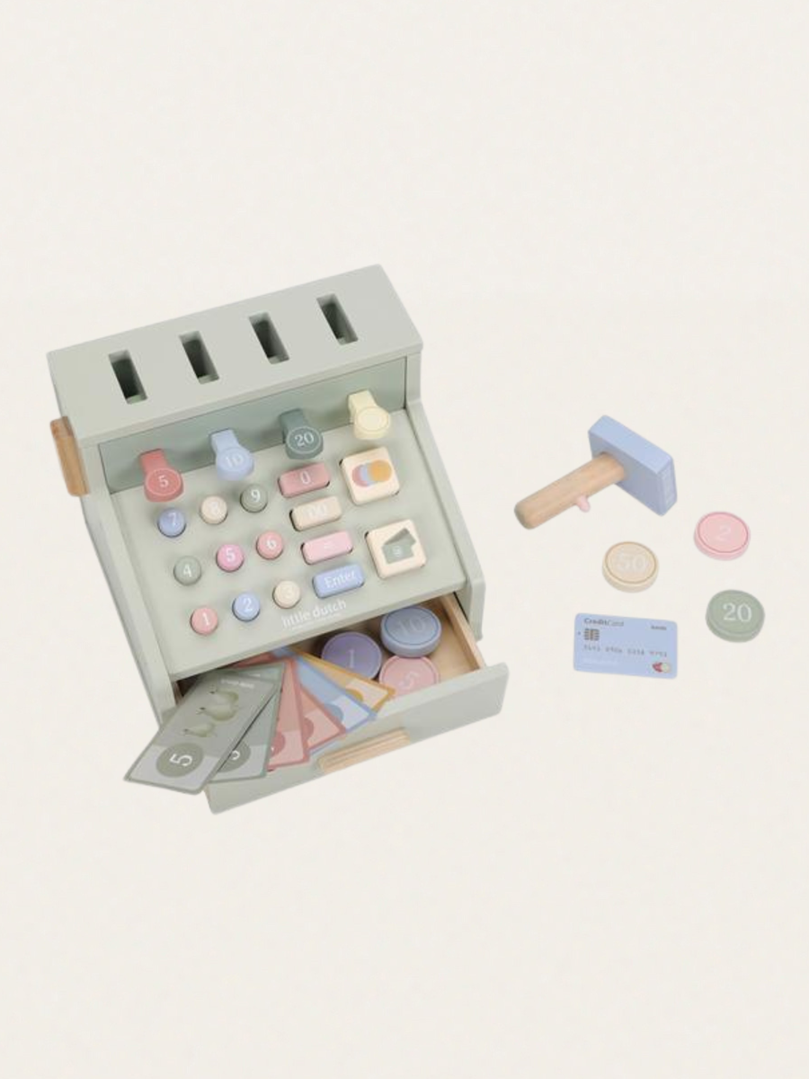 Drewniana kasa fiskalna