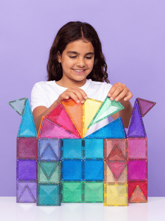 Klocki magnetyczne Glitter Castle Pack 48 el.