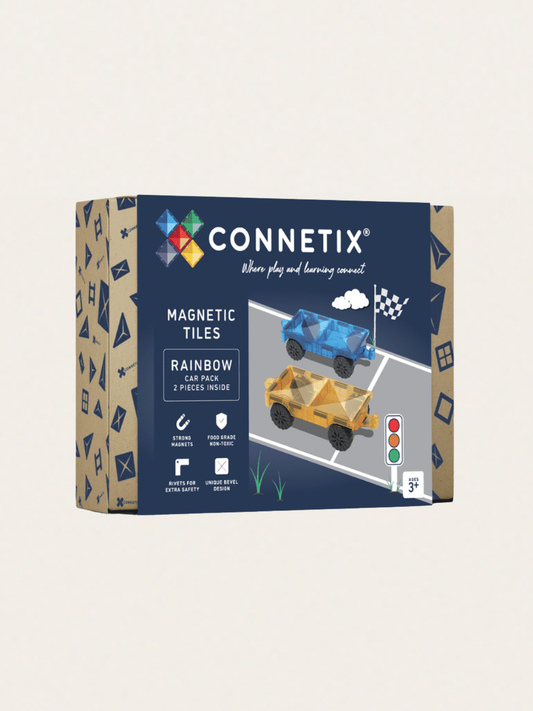 Pojazdy do klocków magnetycznych Rainbow Car Pack 2 el.