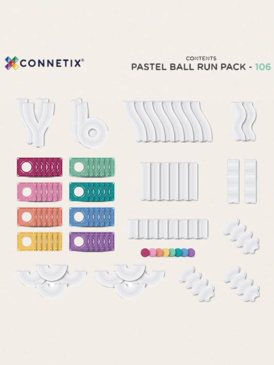 Klocki magnetyczne Pastel Ball Run Pack 106 el.
