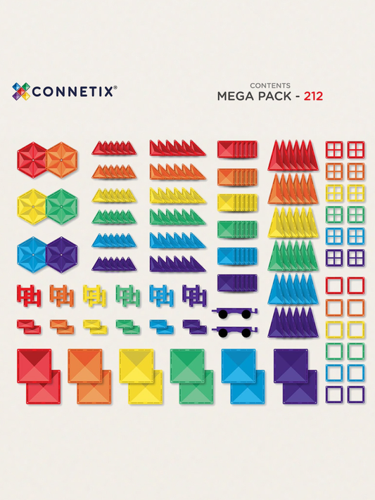 Klocki magnetyczne Rainbow Mega Pack 212 el.