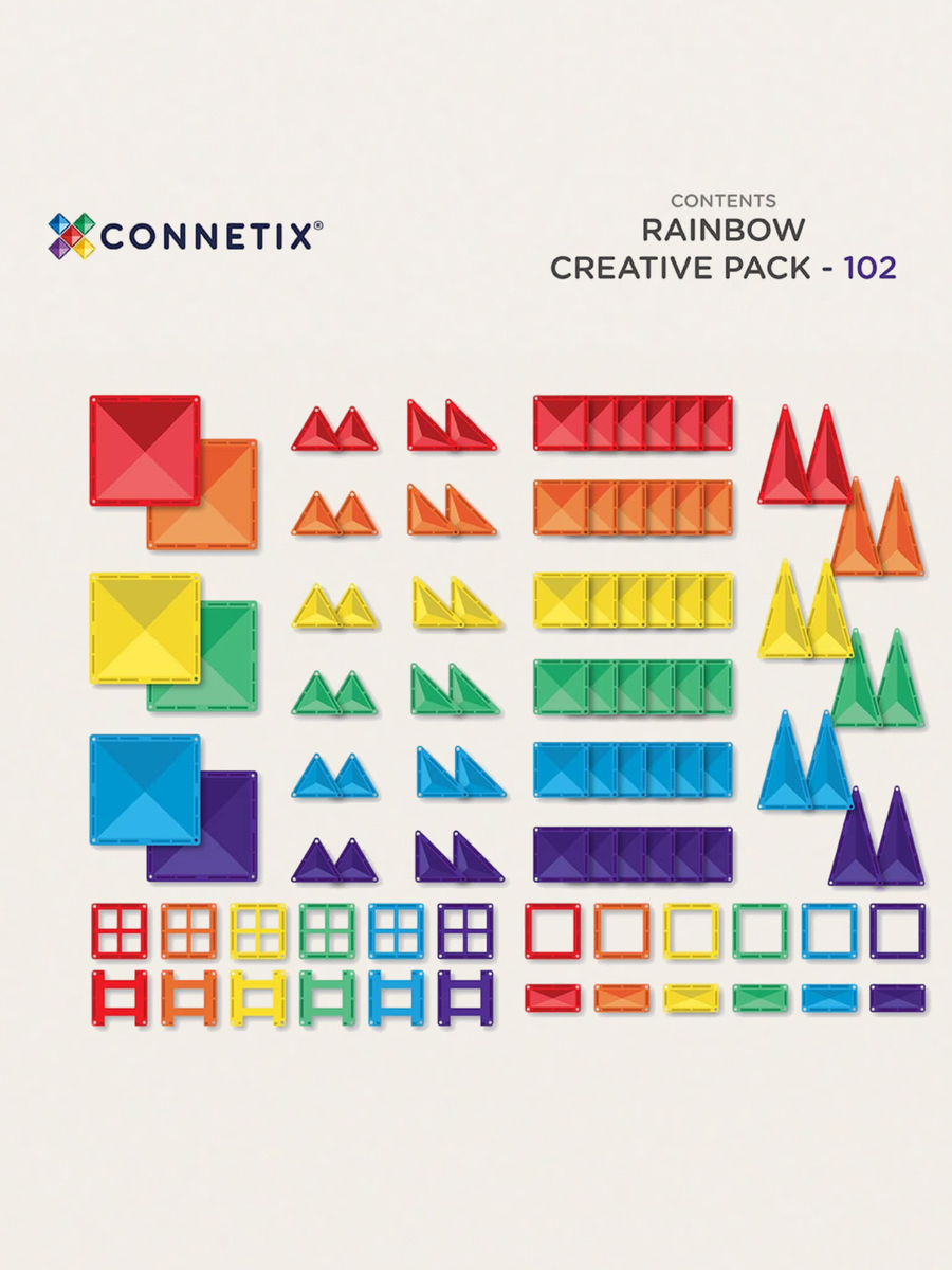 Klocki magnetyczne Rainbow Creative Pack 102 el.