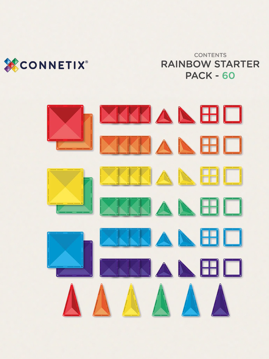 Klocki magnetyczne Rainbow Starter Pack 60 el.