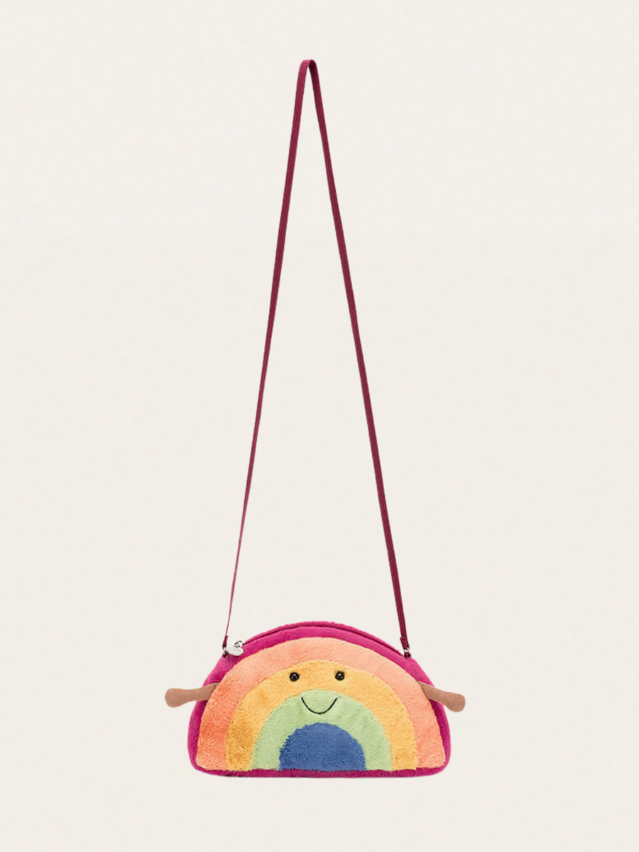 Torebka na ramię - Uśmiechnięta tęcza 25 cm