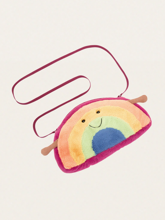 Torebka na ramię - Uśmiechnięta tęcza 25 cm