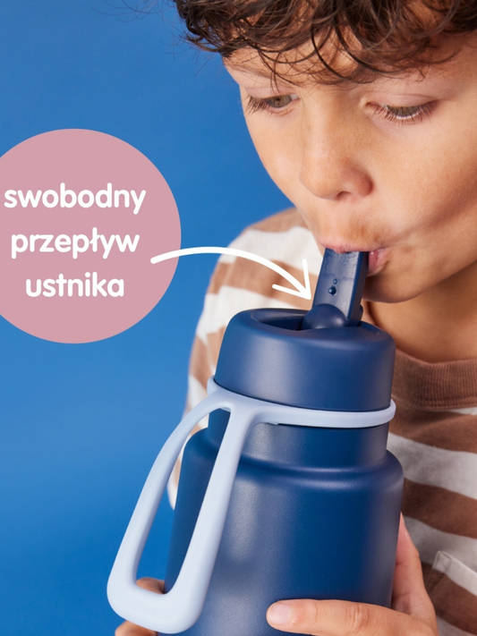 Butelka termiczna - bidon ze składanym ustnikiem 1l