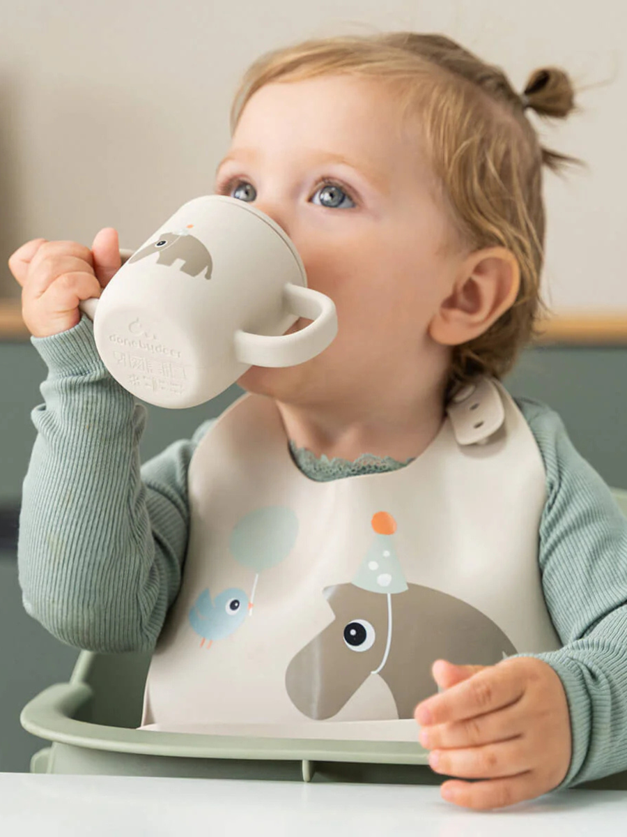 Silikonowy śliniak z kieszonką