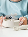 Zestaw - miseczka silikonowa z przyssawką i łyżeczka Sheepy
