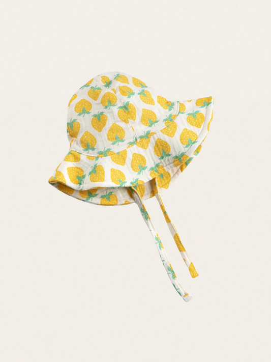 Zestaw na lato - romper + kapelusz Strawberry all over