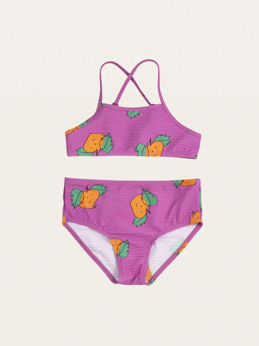 Dwuczęściowy strój kąpielowy Kids Tangerine all over