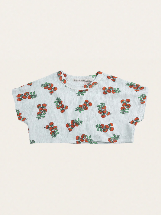 Bawełniany krótki T-shirt Kids Juicy Tomatoes all over