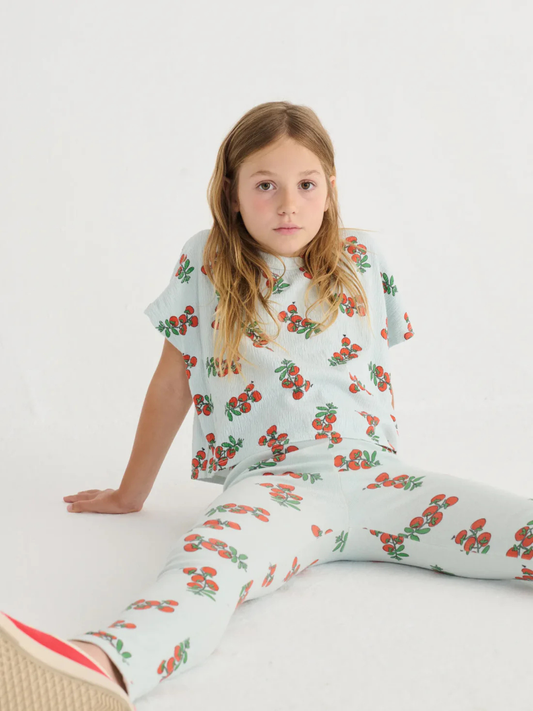Bawełniany krótki T-shirt Kids Juicy Tomatoes all over