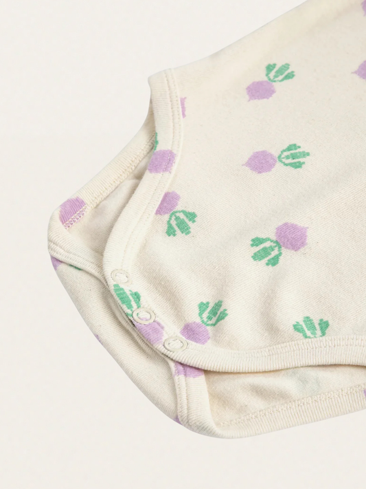 Bawełniane body z krótkim rękawem Pixel Suagr Beet all over