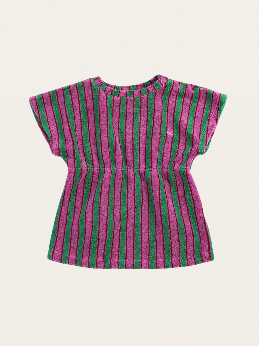 Sukienka z miękkiej frotte Baby Bobo Choses Striped