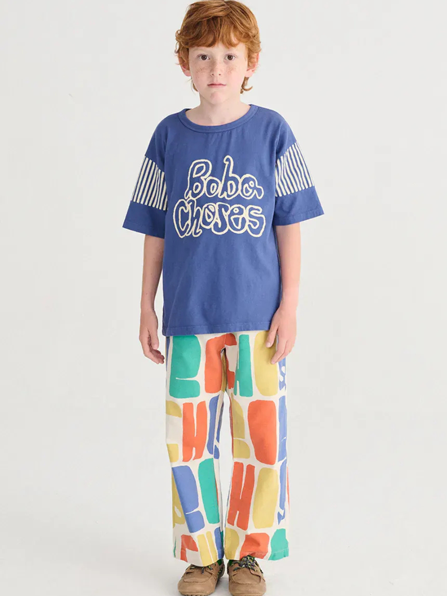 Bawełniane spodnie Kids Bobo Choses Color all over