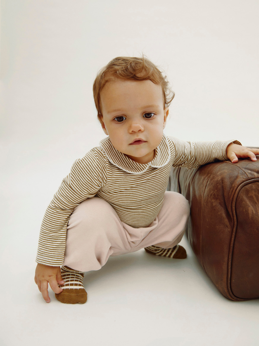 Bawełniane body z kołnierzykiem