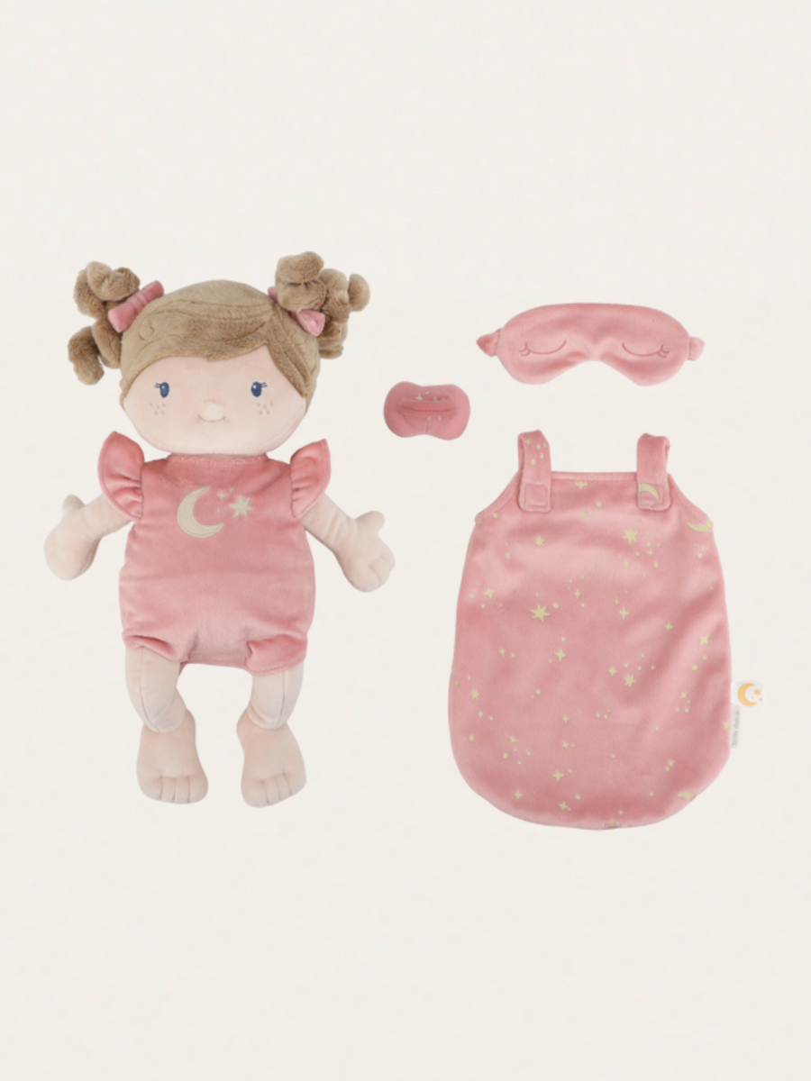 Miękka lalka w śpiworku Rosa 40 cm