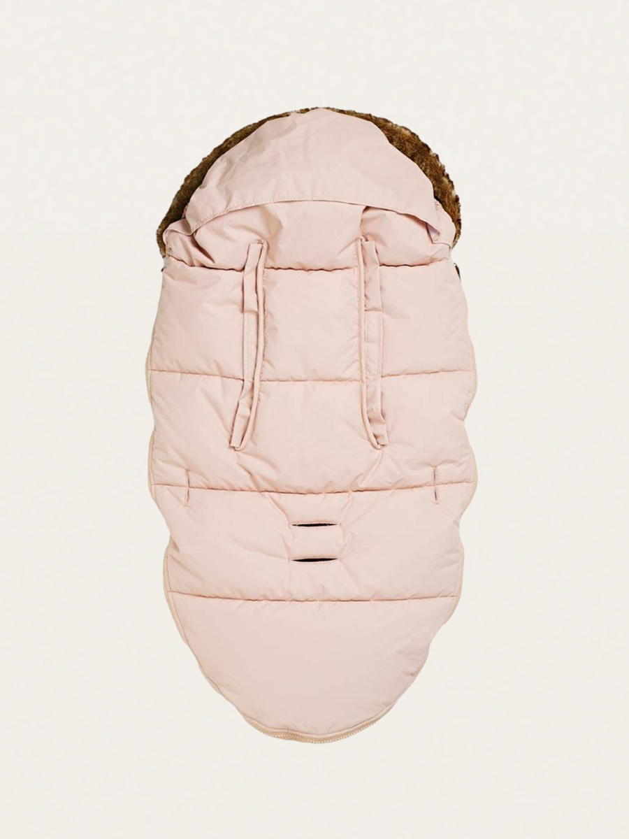 Wind- und wasserdichter Kinderwagen-Fußsack in zartem Rosa