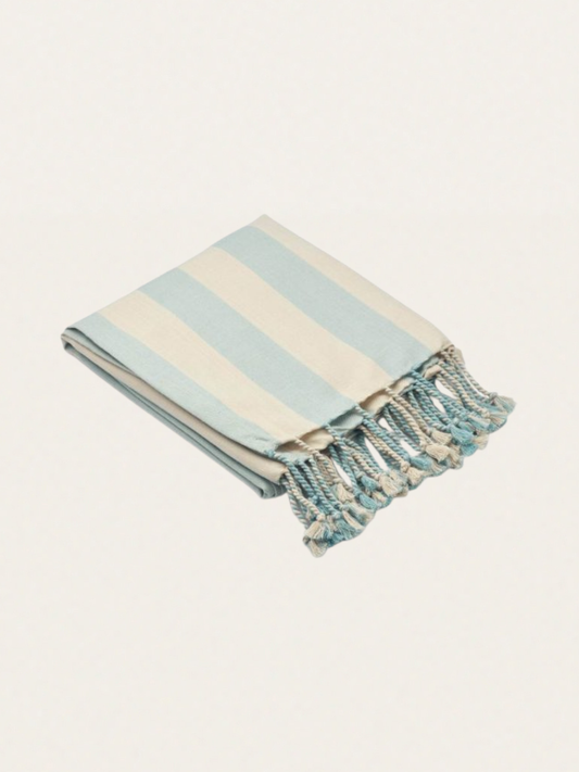 Ręcznik plażowy Mona Stripe sea blue / Creme de la creme