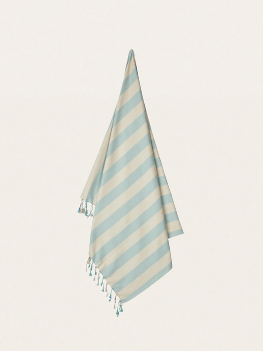 Ręcznik plażowy Mona Stripe sea blue / Creme de la creme