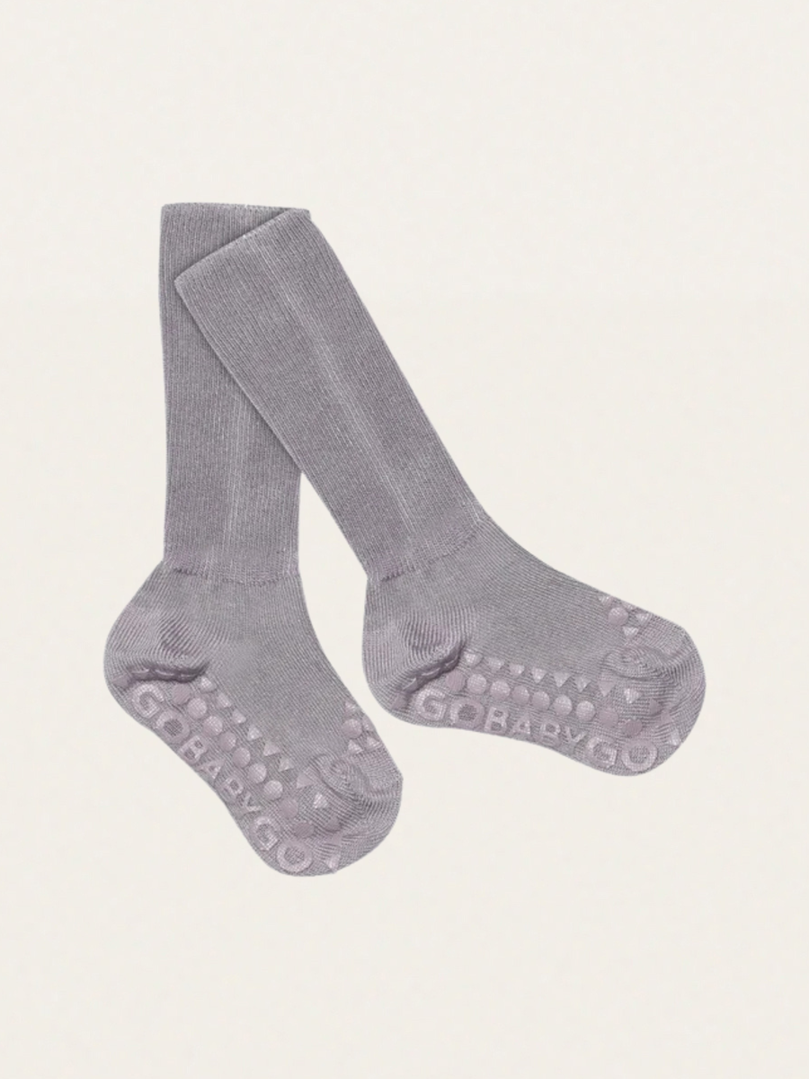 Antypoślizgowe skarpetki bambusowe Lavender Grey