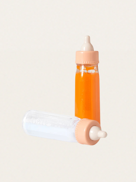 Magiczne butelki dla lali z mleczkiem i soczkiem