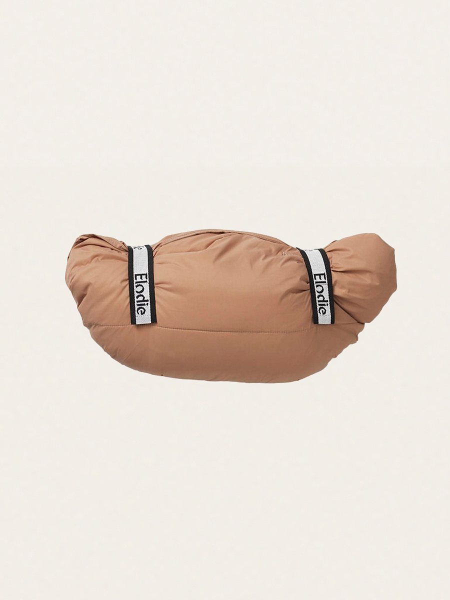 Weicher, terrakottafarbener Schlafsack mit Entendaunenfüllung für Kinderwagen
