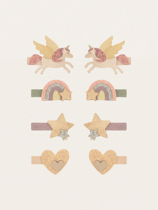 Spinki do włosów 8 szt. Flying Unicorn