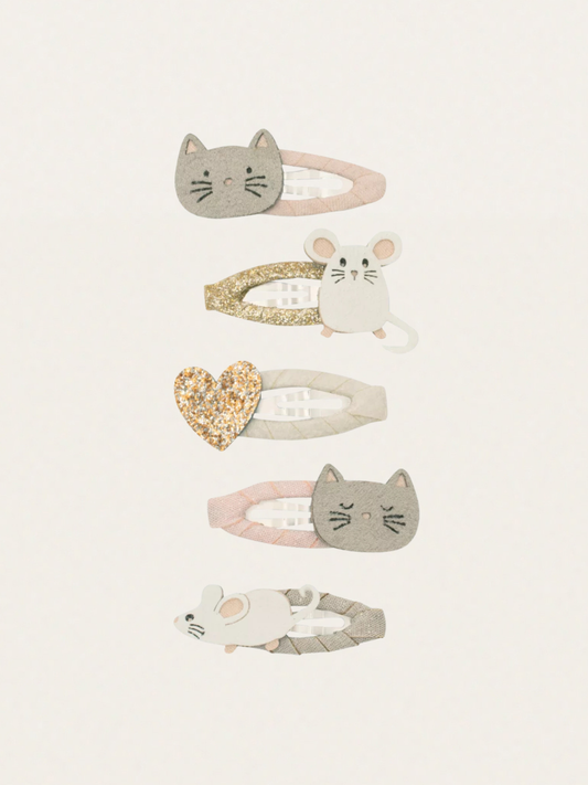 Spinki do włosów 5 szt. Cat & Mouse