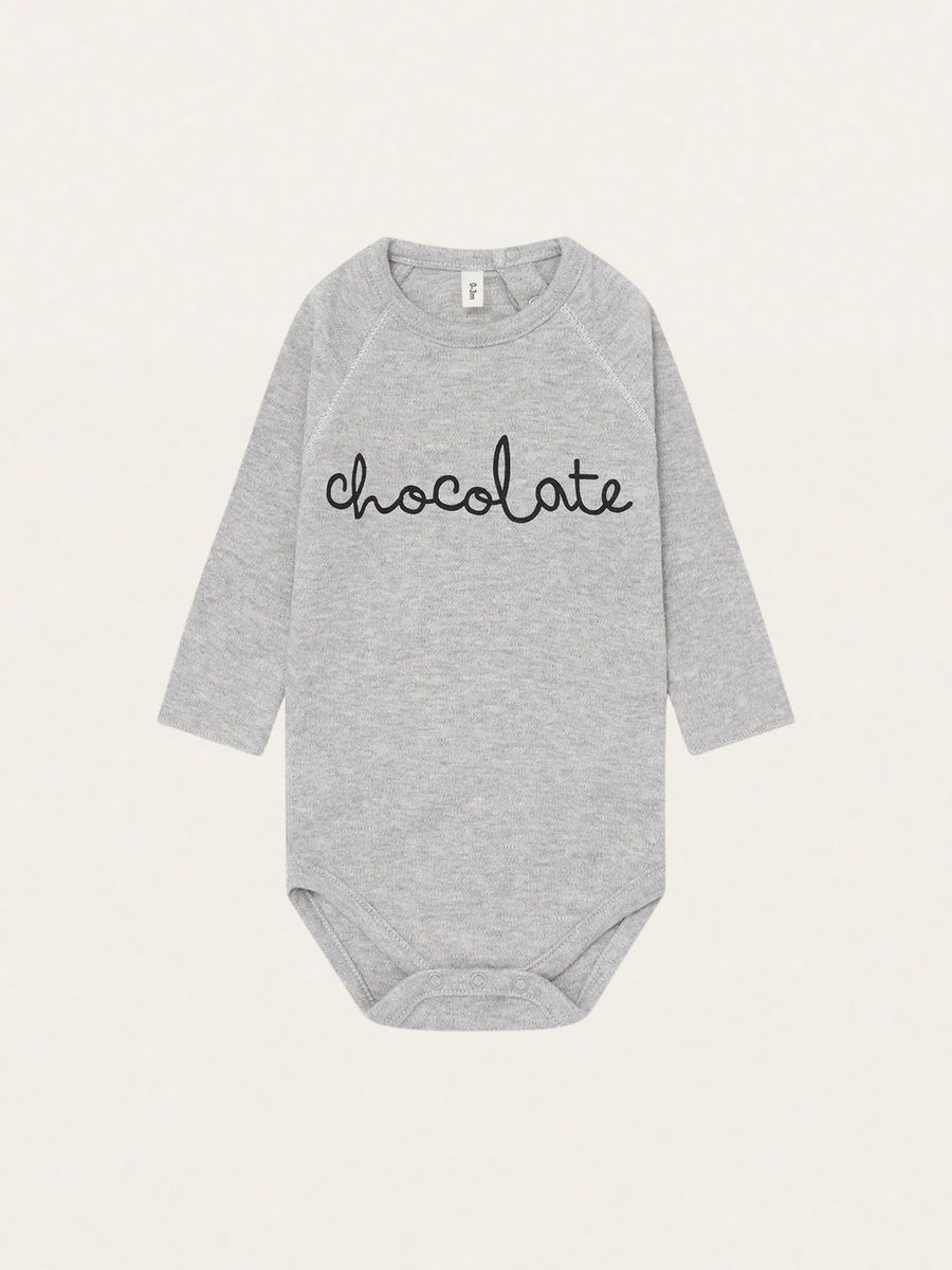 Body z bawełny organicznej Chocolate