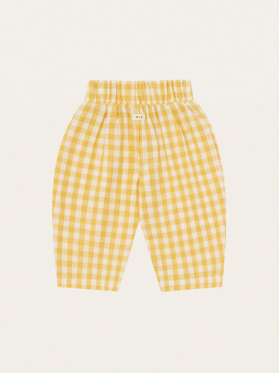 Muślinowe spodnie Honeycomb Gingham Fisherman