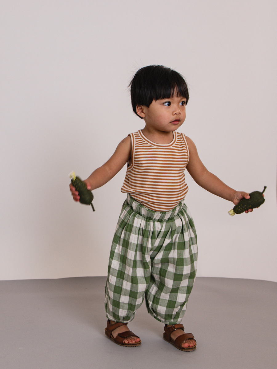 Muślinowe spodnie Dill Gingham Resort Pants