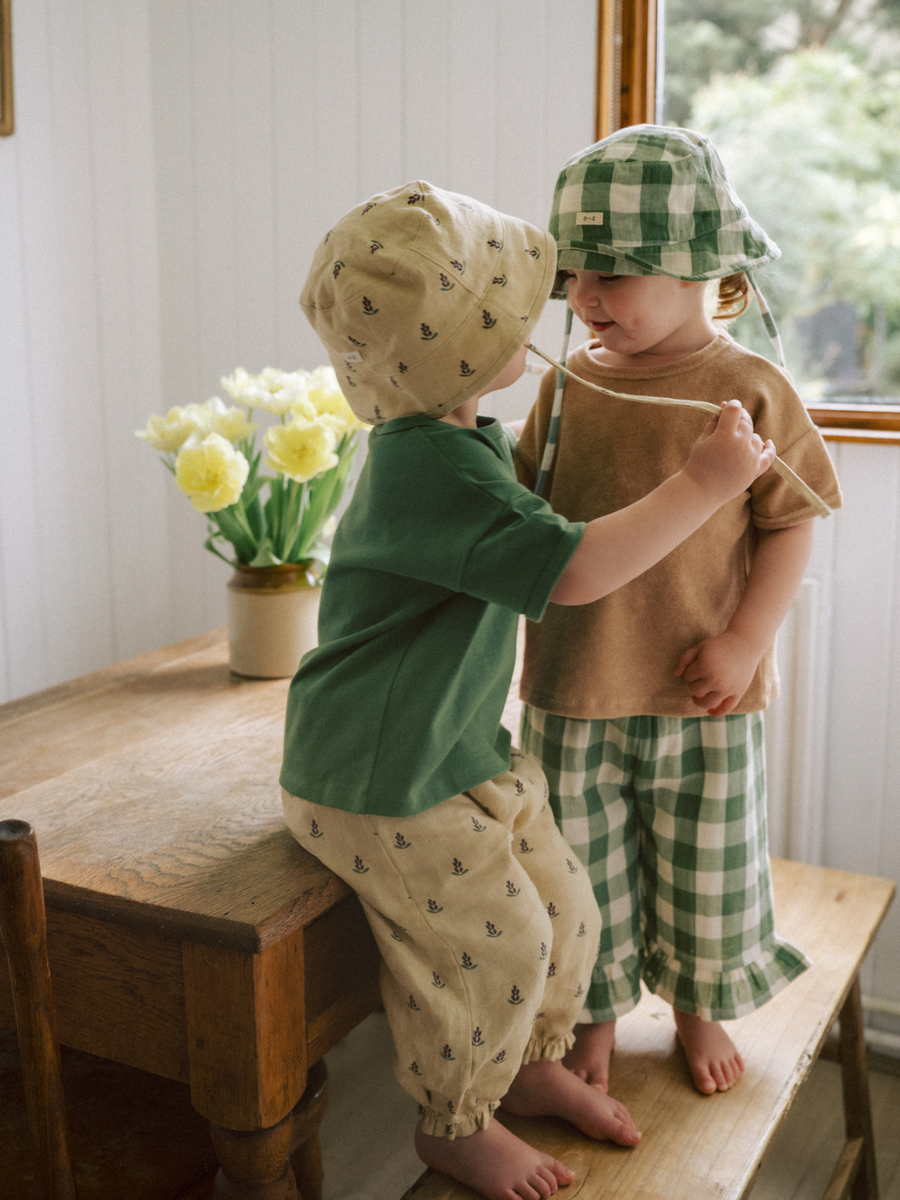 Lniany kapelusz Lavender Bloom