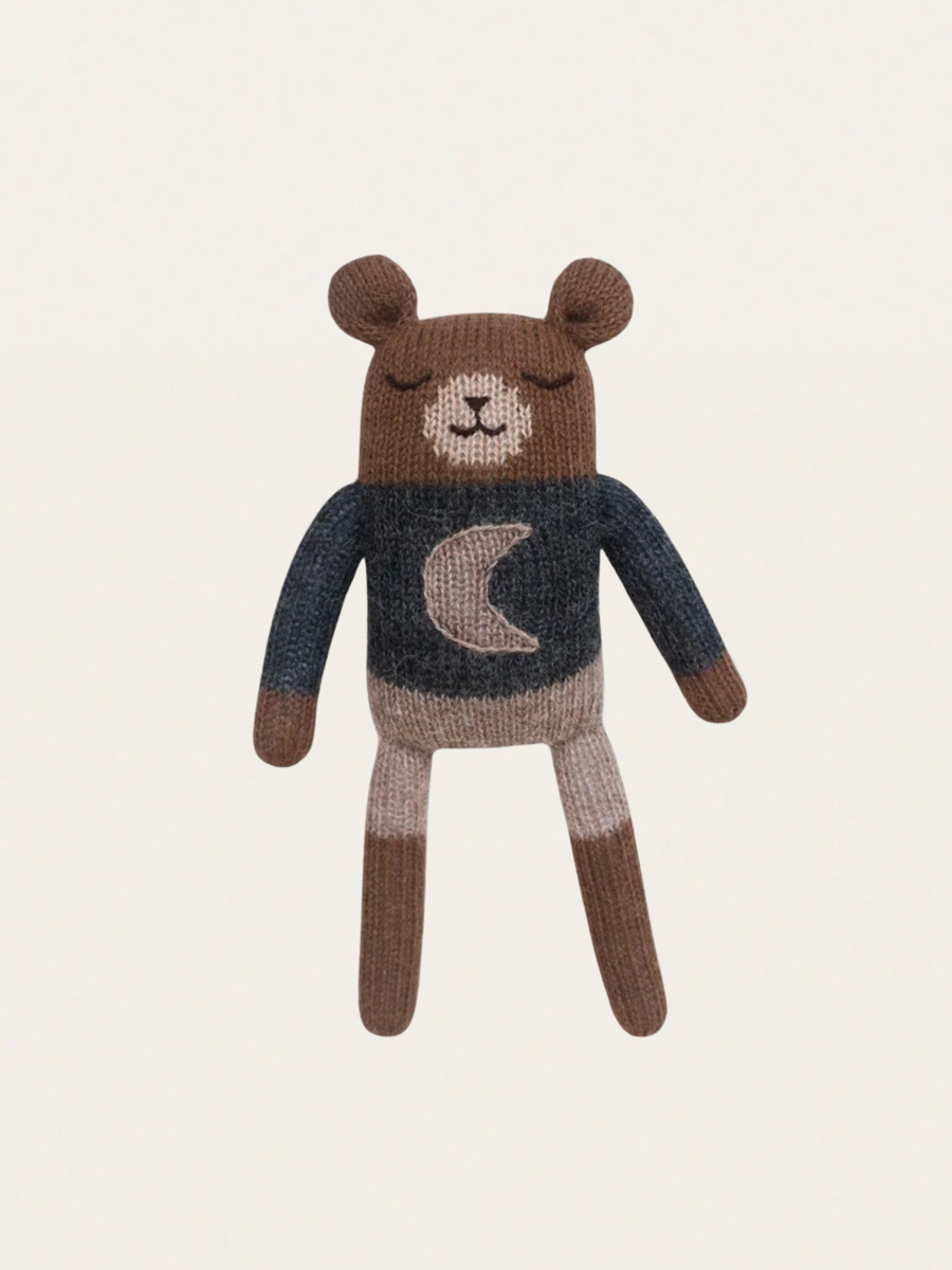 Ręcznie robiona przytulanka z wełny alpaki Teddy Midnight