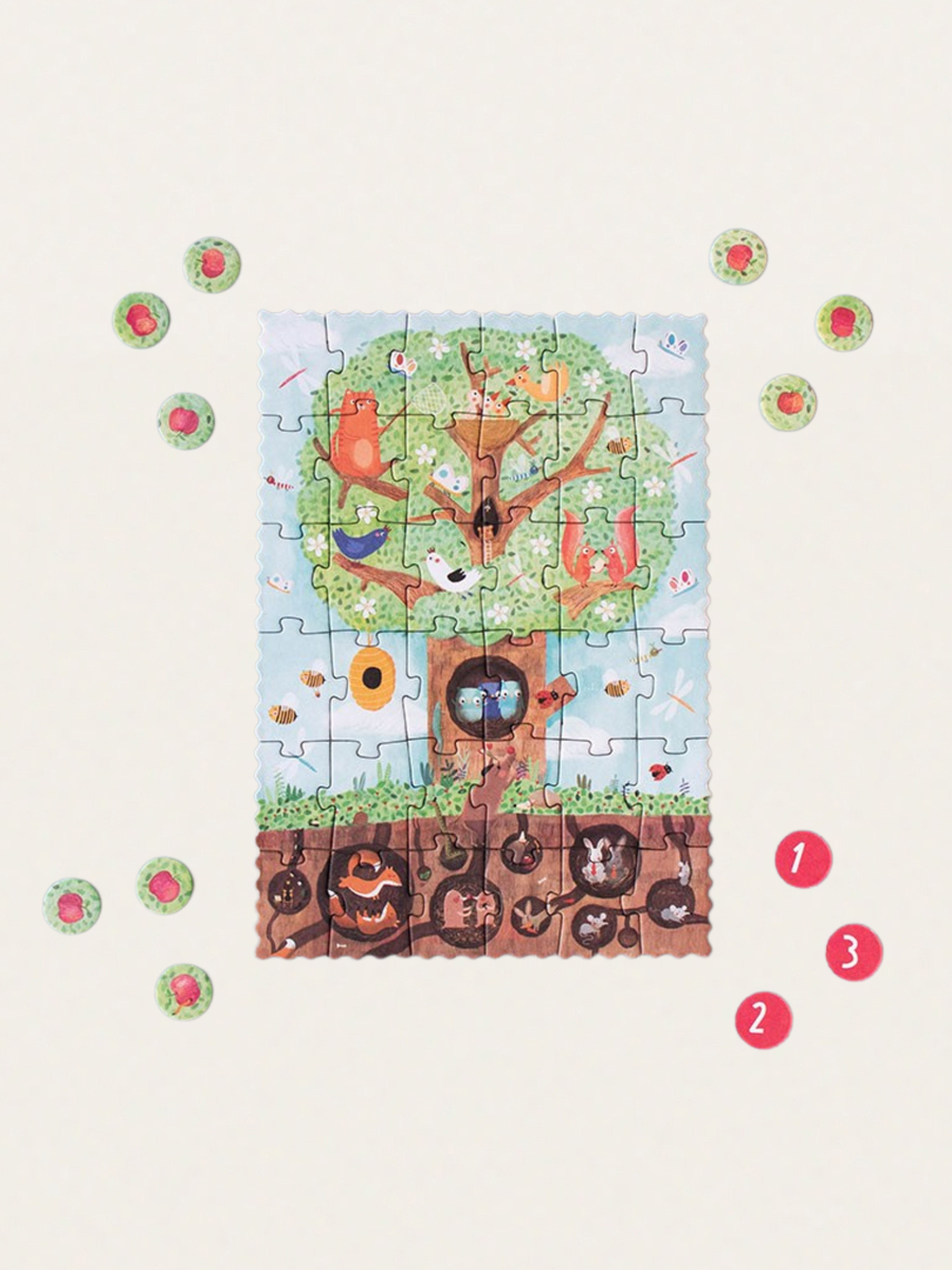 Puzzle kieszonkowe z grą obserwacyjną Jabłonka