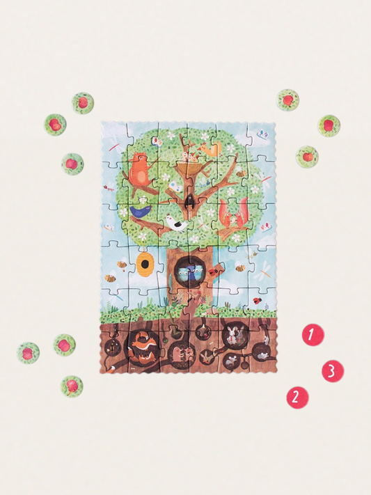 Puzzle kieszonkowe z grą obserwacyjną Jabłonka