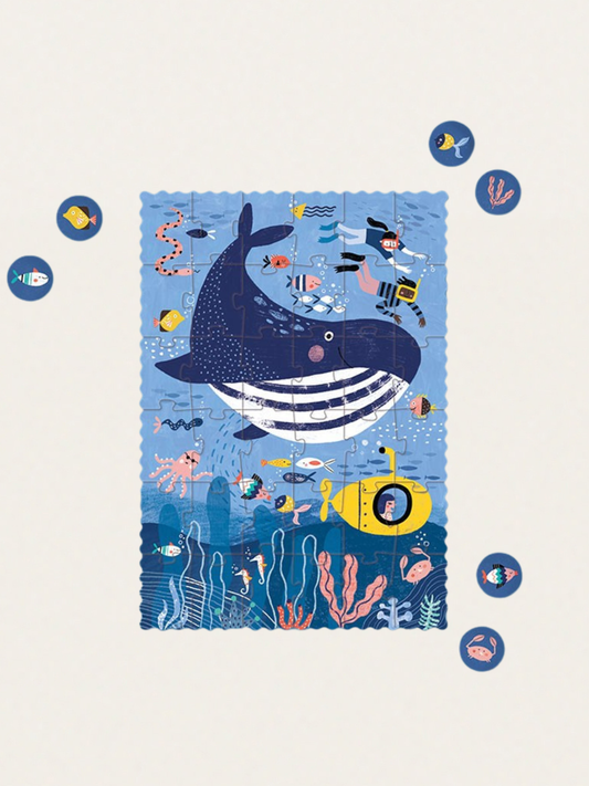 Puzzle kieszonkowe z grą obserwacyjną Ocean