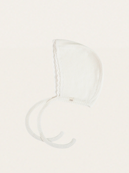 Czapeczka - bonetka z bawełny i jedwabiu Beau Cream