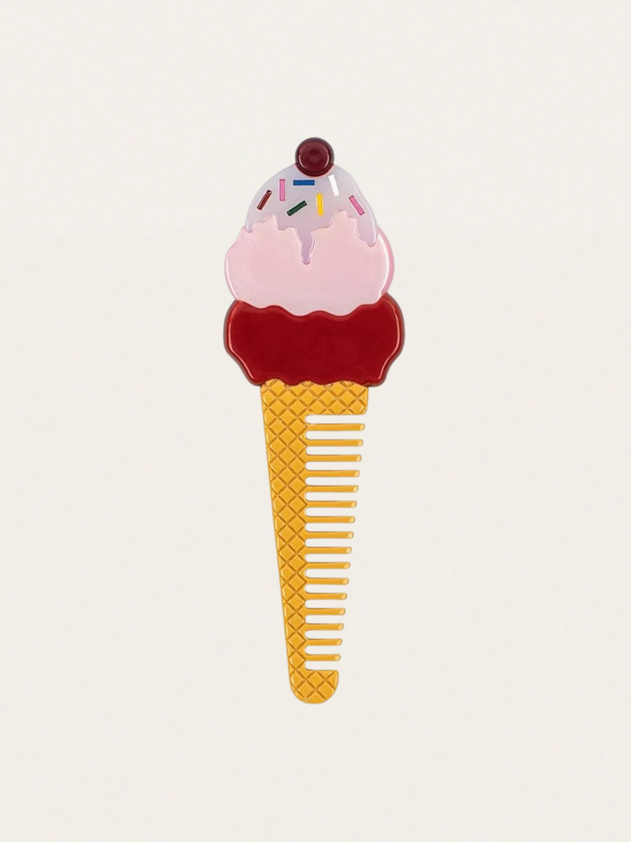 Grzebień do włosów Ice Cream Amour Pink