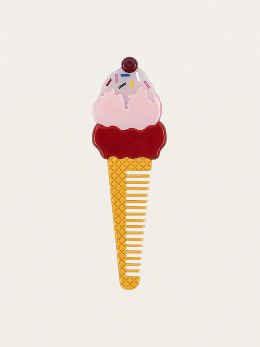 Grzebień do włosów Ice Cream Amour Pink