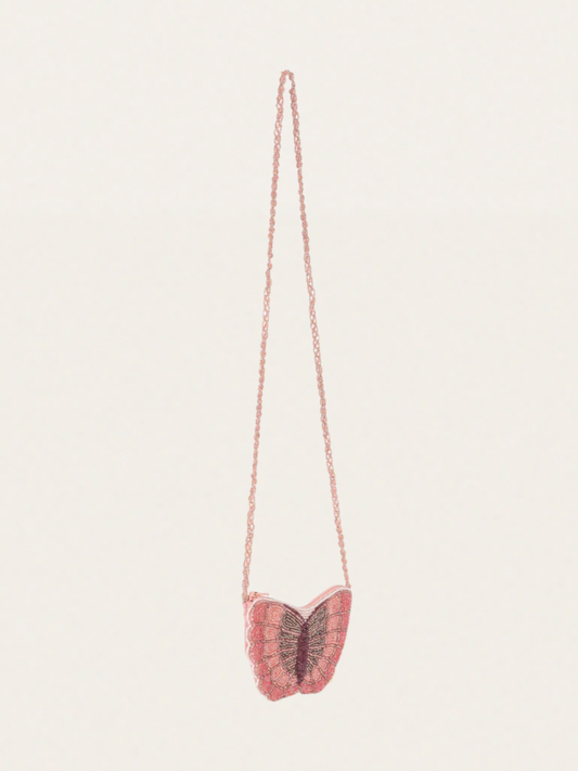 Koralikowa torebka - motyl