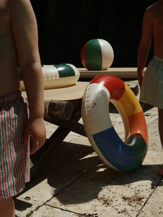Zestaw - dmuchane koło i piłka plażowa