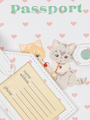 Etui na paszport i zawieszka na bagaż Kitty Gelateria