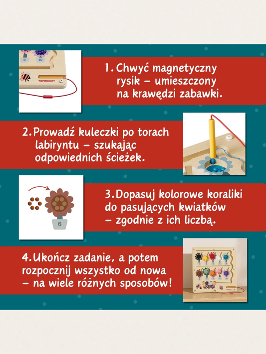 Magnetyczny labirynt Pracowita pszczółka