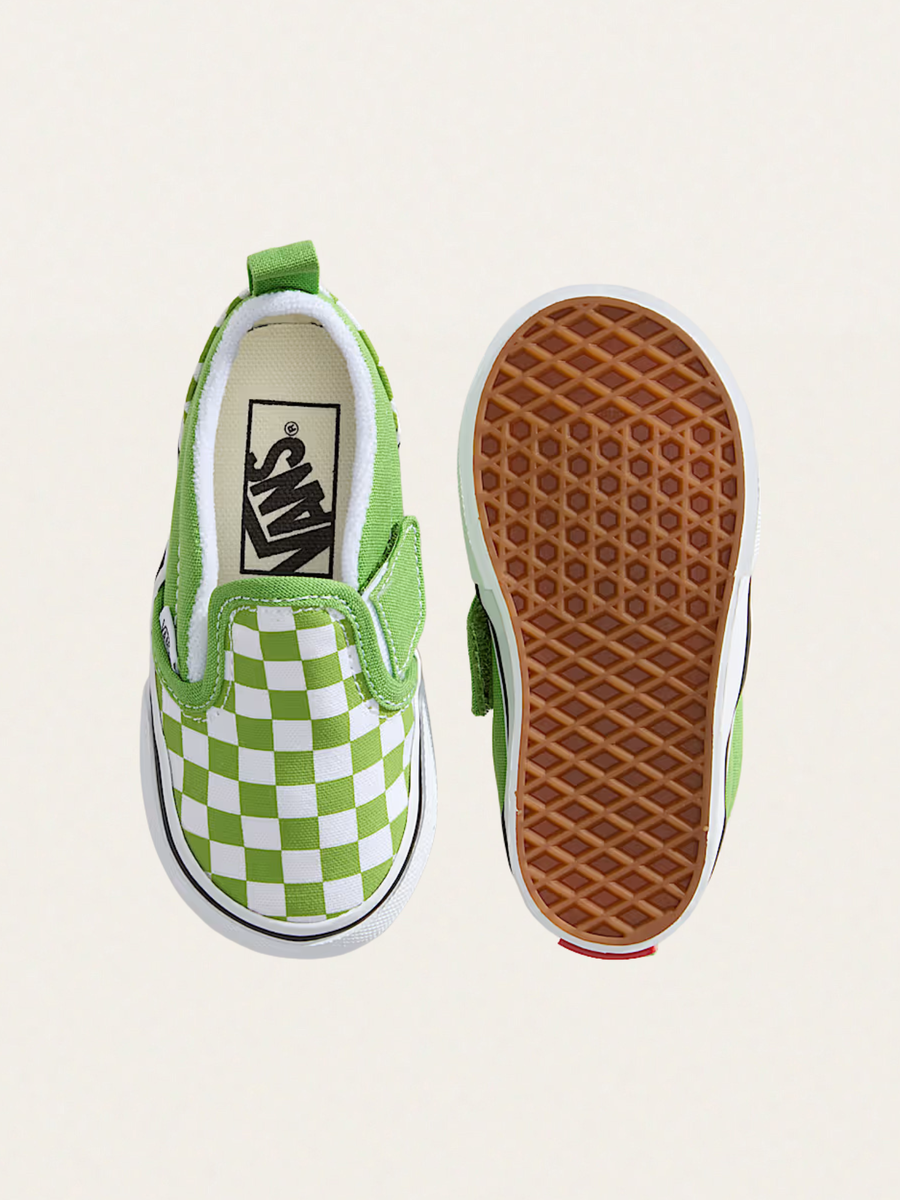 Tenisówki wsuwane Slip-On V Checkerboard Green