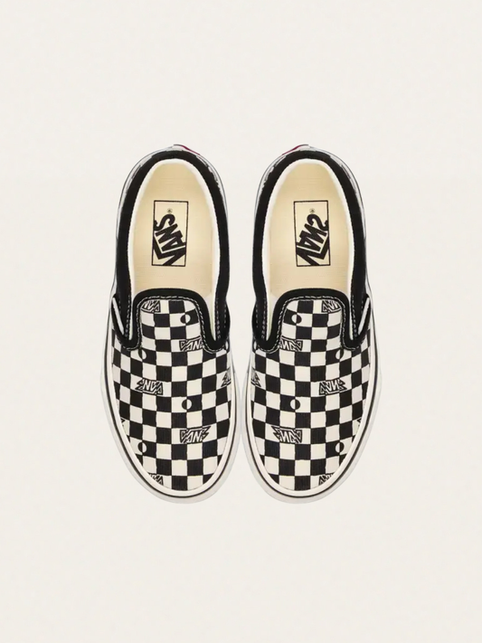 Tenisówki wsuwane Slip-On Geo Check Black&White