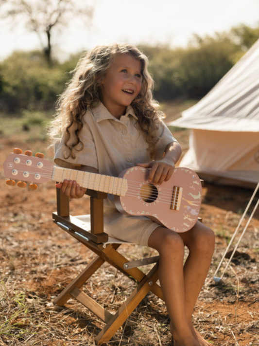 Drewniana gitara Safari Friends Pink