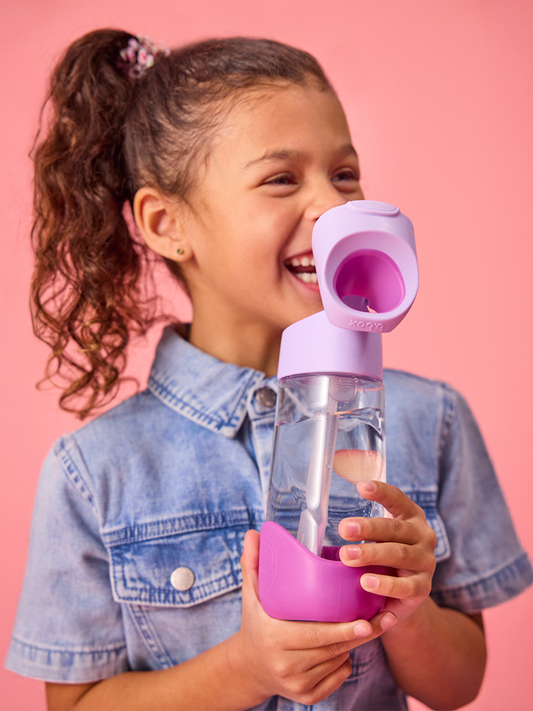 Zestaw mini lunchbox + butelka tritanowa ze słomką 450 ml Sugar Plum